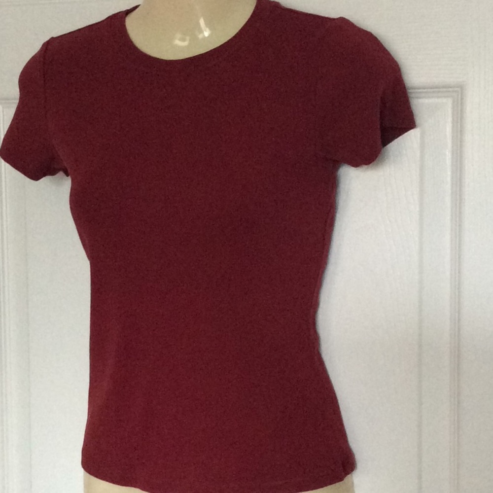 Vintage BANANA REPUBLIC Y2K cropped baby tee EUC rust color 100% cotton XS